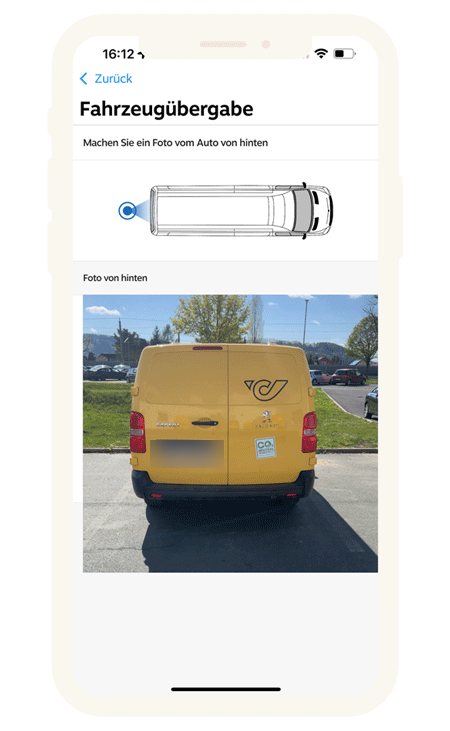 Fahrzeugübergabe